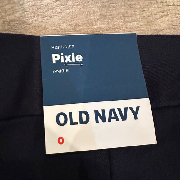 OLD NAVY BLUE WOMENS HIGH RISE PIXIE PANTS SIZE 0 NEW - Picture 9 of 10